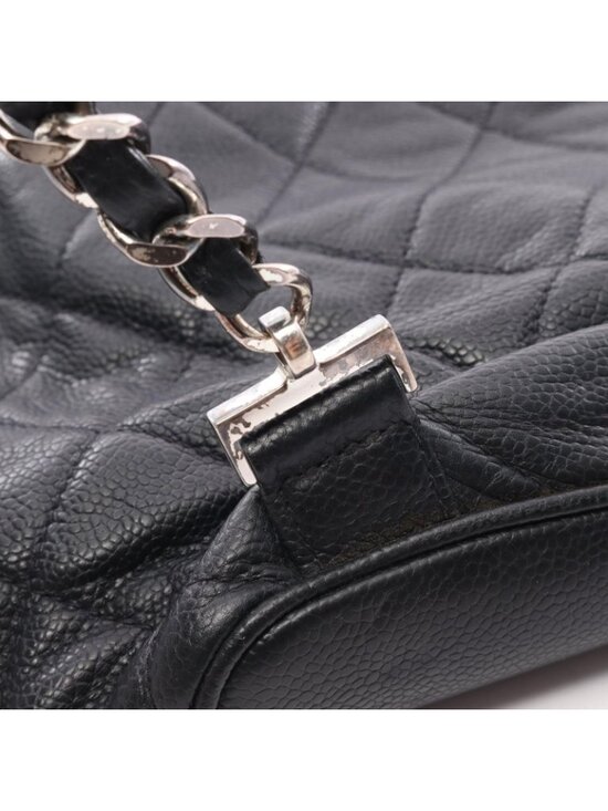 Chanel Backpack Quilted Black Caviar Leather Drawstring main image 11